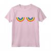 Support Gay Les Pride - Maglietta con tette arcobaleno - Ideale per il Mese dell'Orgoglio LGBT e il Matrimonio Gay