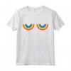 Support Gay Les Pride - Maglietta con tette arcobaleno - Ideale per il Mese dell'Orgoglio LGBT e il Matrimonio Gay