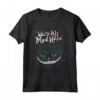 Cheshire Alice Cat Siamo tutti pazzi Qui Wonderland Maglia a Manica - Design Gatto Sorriso Dentoso - Ideale per Halloween o Regalo