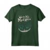 Cheshire Alice Cat Siamo tutti pazzi Qui Wonderland Maglia a Manica - Design Gatto Sorriso Dentoso - Ideale per Halloween o Regalo