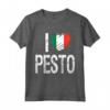 I Love Pesto - Camicia con Bandiera d'Italia - Maglietta per veri Amanti del Cibo Italiano