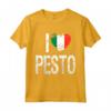 I Love Pesto - Camicia con Bandiera d'Italia - Maglietta per veri Amanti del Cibo Italiano