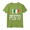 I Love Pesto - Camicia con Bandiera d'Italia - Maglietta per veri Amanti del Cibo Italiano