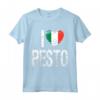 I Love Pesto - Camicia con Bandiera d'Italia - Maglietta per veri Amanti del Cibo Italiano