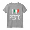 I Love Pesto - Camicia con Bandiera d'Italia - Maglietta per veri Amanti del Cibo Italiano