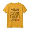 Portami Rispetto E Anche Uno Spritz - Maglietta per Amanti dello Spritz e del Vino - Regalo Divertente per Natale
