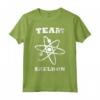 Il logo di HapTiger Team Sheldon Atom Maglietta - Licenza Ufficiale The Big Bang Theory - Regalo Perfetto per Fan di Sheldon, Leonard e Penny