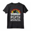 Retro Rainbow Cats - Divertente Death Meowtal Cat Maglietta Rock Vintage per Amanti dei Gatti e della Musica