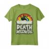 Retro Rainbow Cats - Divertente Death Meowtal Cat Maglietta Rock Vintage per Amanti dei Gatti e della Musica