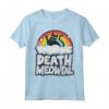 Retro Rainbow Cats - Divertente Death Meowtal Cat Maglietta Rock Vintage per Amanti dei Gatti e della Musica