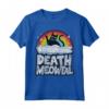 Retro Rainbow Cats - Divertente Death Meowtal Cat Maglietta Rock Vintage per Amanti dei Gatti e della Musica