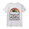 Retro Rainbow Cats - Divertente Death Meowtal Cat Maglietta Rock Vintage per Amanti dei Gatti e della Musica