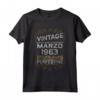 Marzo 1963 Vintage - Maglia 61 Compleanno Anni Uomo Donna - Regalo Compleanno 61 Anni - Design Retro Vintage