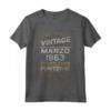 Marzo 1963 Vintage - Maglia 61 Compleanno Anni Uomo Donna - Regalo Compleanno 61 Anni - Design Retro Vintage
