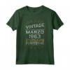 Marzo 1963 Vintage - Maglia 61 Compleanno Anni Uomo Donna - Regalo Compleanno 61 Anni - Design Retro Vintage