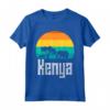 Esplora il Kenya al Tramonto - Maglietta Retrò Safari per Amanti della Fauna Selvatica - Ideale come Regalo per Chi Ama Viaggiare