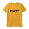 Fack Off – Design – Fuck Off – Bianco Grigio Argento Maglietta - T-shirt Umore Nero per Pessimisti Divertenti