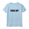 Fack Off – Design – Fuck Off – Bianco Grigio Argento Maglietta - T-shirt Umore Nero per Pessimisti Divertenti