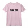 Fack Off – Design – Fuck Off – Bianco Grigio Argento Maglietta - T-shirt Umore Nero per Pessimisti Divertenti