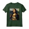 Mona Lisa da Vinci - Maglietta con stampa Mona Lisa con cane Shiba Inu - Regalo per Amanti dell'Arte e dei Cani - Ideale per Compleanno o Natale