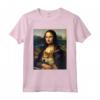 Mona Lisa da Vinci - Maglietta con stampa Mona Lisa con cane Shiba Inu - Regalo per Amanti dell'Arte e dei Cani - Ideale per Compleanno o Natale