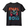 Il Boss Finale Funny Cat Pro RPG Gamer - Maglietta Player per Videogiochi - Ideale per Nerd di Console e Computer