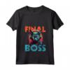 Donna Il boss finale - Funny Cat Pro RPG Gamer Final Boss Player Maglietta con Collo a V - Ideale per Natale, Compleanno o Convento da Gioco