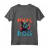 Donna Il boss finale - Funny Cat Pro RPG Gamer Final Boss Player Maglietta con Collo a V - Ideale per Natale, Compleanno o Convento da Gioco