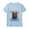 Donna Il boss finale - Funny Cat Pro RPG Gamer Final Boss Player Maglietta con Collo a V - Ideale per Natale, Compleanno o Convento da Gioco