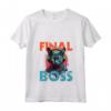 Donna Il boss finale - Funny Cat Pro RPG Gamer Final Boss Player Maglietta con Collo a V - Ideale per Natale, Compleanno o Convento da Gioco