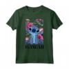 HapTiger Lilo & Stitch Hawaii Hibiscus Cute Floral Portrait Maglietta a Mezza manica - Official Disney Apparel for Women Men Girls Boys Toddler