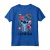 HapTiger Lilo & Stitch Hawaii Hibiscus Cute Floral Portrait Maglietta a Mezza manica - Official Disney Apparel for Women Men Girls Boys Toddler