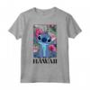 HapTiger Lilo & Stitch Hawaii Hibiscus Cute Floral Portrait Maglietta a Mezza manica - Official Disney Apparel for Women Men Girls Boys Toddler