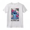 HapTiger Lilo & Stitch Hawaii Hibiscus Cute Floral Portrait Maglietta a Mezza manica - Official Disney Apparel for Women Men Girls Boys Toddler