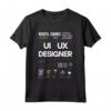 UI UX Designer Skills Caffè Vino - Maglietta divertente per Progettisti Web - Ideale come Regalo per Tecnologici