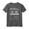UI UX Designer Skills Caffè Vino - Maglietta divertente per Progettisti Web - Ideale come Regalo per Tecnologici