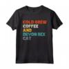 Divertente Gattino Kitty Lovers Cold Brew Coffee e Devon Rex Cat Maglietta - Idea Regalo Natale Vacanze Compleanno