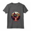 Donna Devon Rex Amante Gatto Tramonto Retro Style Vintage 80s 70s Maglietta con Collo a V - Perfetto Regalo per Amanti dei Gatti e Proprietari di Gatti Devon Rex