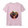 Donna Devon Rex Amante Gatto Tramonto Retro Style Vintage 80s 70s Maglietta con Collo a V - Perfetto Regalo per Amanti dei Gatti e Proprietari di Gatti Devon Rex