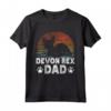 Cad Owner Dad - Retro Devon Rex Dad Maglietta per gli Amanti dei Gatti - Ideale per Proprietari e Papà dei Gatti Devon Rex