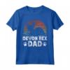 Cad Owner Dad - Retro Devon Rex Dad Maglietta per gli Amanti dei Gatti - Ideale per Proprietari e Papà dei Gatti Devon Rex