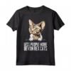 Less People More Devon Rex Cats - Maglietta Gattino Devon Rex - Regalo Divertente per Amanti dei Gatti Devon Rex
