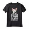 Gatto Devon Rex - Never Stand Between a Girl and Her Devon Rex Cat - Divertente Maglietta per Amanti dei Gatti Devon Rex