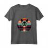 Donna Devon Rex Amante Gatto Tramonto Retro Style Vintage 80s 70s Maglietta con Collo a V - Ideale per Amanti dei Gatti e Proprietari di Devon Rex