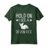 Retro Cat Motif - Hold On I See A Devon Rex Cat Maglietta - Regalo per Amanti dei Gatti e Proprietari di Devon Rex