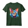 Colorful Splash Art - Faccia di Gatto Devon Rex Maglietta - Design Unico per Amanti dei Gatti - Acquista Online!