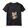 Devon Rex Cat Floral - Maglietta con Collo a V per Amanti del Gatto Devon Rex - Regalo Compleanno o Natale