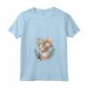 Devon Rex Cat Floral - Maglietta con Collo a V per Amanti del Gatto Devon Rex - Regalo Compleanno o Natale