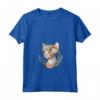 Devon Rex Cat Floral - Maglietta con Collo a V per Amanti del Gatto Devon Rex - Regalo Compleanno o Natale