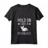 Donna Retro Cat Motif - Hold On I See A Devon Rex Cat Maglietta con Collo a V - Design Unico per Amanti dei Gatti Devon Rex - Ideale come Regalo